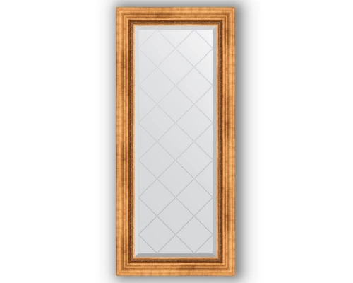 Зеркало с гравировкой в багетной раме Evoform Exclusive-G BY 4060 56 x 126 см, римское золото
