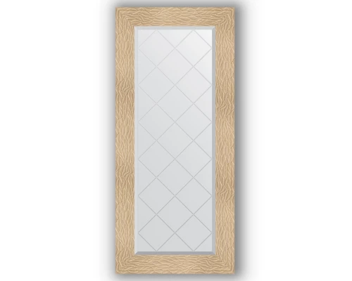 Зеркало с гравировкой в багетной раме Evoform Exclusive-G BY 4064 56 x 126 см, золотые дюны