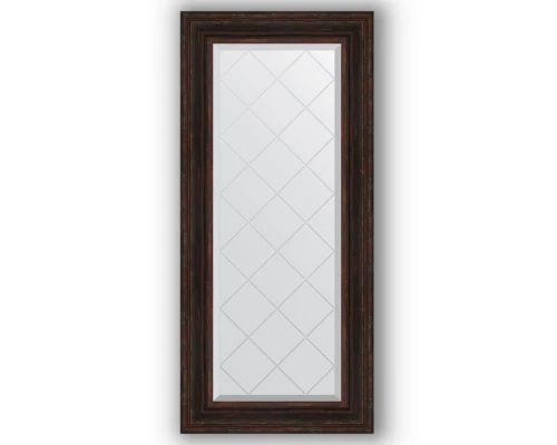 Зеркало с гравировкой в багетной раме Evoform Exclusive-G BY 4076 59 x 128 см, темный прованс