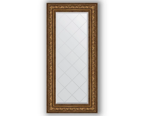 Зеркало с гравировкой в багетной раме Evoform Exclusive-G BY 4083 60 x 130 см, виньетка состаренная бронза
