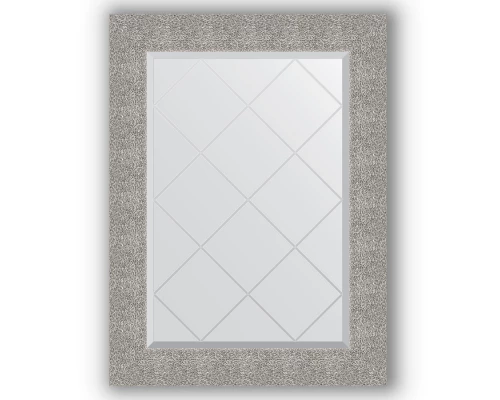 Зеркало с гравировкой в багетной раме Evoform Exclusive-G BY 4109 66 x 89 см, чеканка серебряная