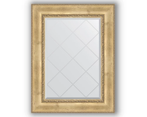 Зеркало с гравировкой в багетной раме Evoform Exclusive-G BY 4127 72 x 95 см, состаренное серебро с орнаментом