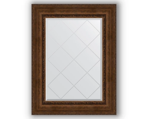 Зеркало с гравировкой в багетной раме Evoform Exclusive-G BY 4128 72 x 95 см, состаренная бронза с орнаментом