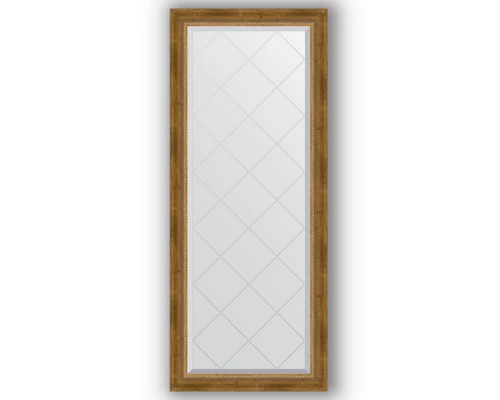 Зеркало с гравировкой в багетной раме Evoform Exclusive-G BY 4133 63 x 153 см, состаренная бронза с плетением