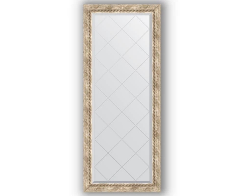 Зеркало с гравировкой в багетной раме Evoform Exclusive-G BY 4134 63 x 153 см, прованс с плетением