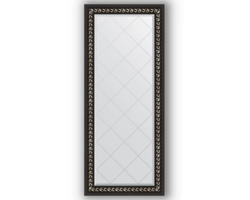 Зеркало с гравировкой в багетной раме Evoform Exclusive-G BY 4139 65 x 154 см, черный ардеко
