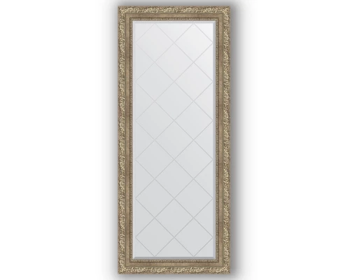 Зеркало с гравировкой в багетной раме Evoform Exclusive-G BY 4143 65 x 155 см, виньетка античное серебро