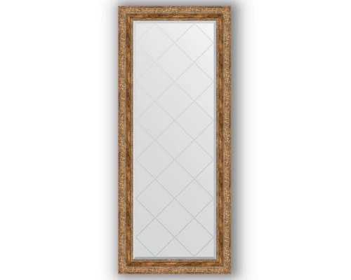 Зеркало с гравировкой в багетной раме Evoform Exclusive-G BY 4144 65 x 155 см, виньетка античная бронза