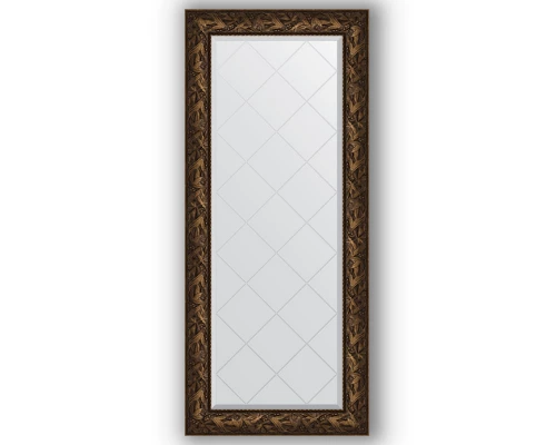 Зеркало с гравировкой в багетной раме Evoform Exclusive-G BY 4158 69 x 158 см, византия бронза