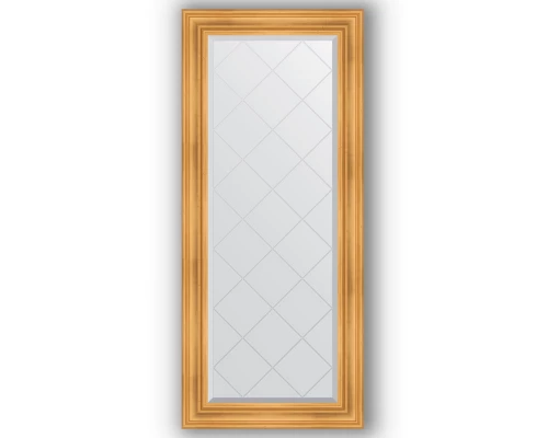 Зеркало с гравировкой в багетной раме Evoform Exclusive-G BY 4159 69 x 158 см, травленое золото