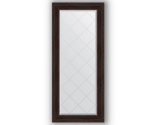 Зеркало с гравировкой в багетной раме Evoform Exclusive-G BY 4162 69 x 158 см, темный прованс