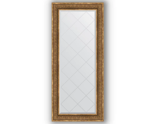 Зеркало с гравировкой в багетной раме Evoform Exclusive-G BY 4163 69 x 159 см, вензель бронзовый