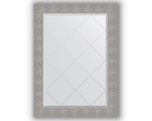 Зеркало с гравировкой в багетной раме Evoform Exclusive-G BY 4195 76 x 104 см, чеканка серебряная