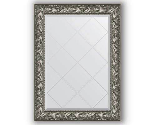 Зеркало с гравировкой в багетной раме Evoform Exclusive-G BY 4200 79 x 106 см, византия серебро