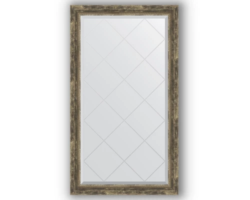 Зеркало с гравировкой в багетной раме Evoform Exclusive-G BY 4221 73 x 128 см, старое дерево с плетением