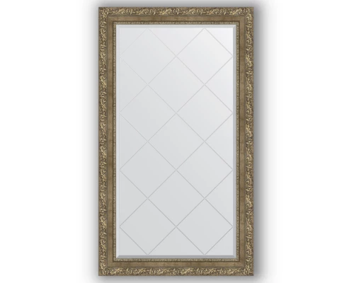 Зеркало с гравировкой в багетной раме Evoform Exclusive-G BY 4231 75 x 130 см, виньетка античная латунь
