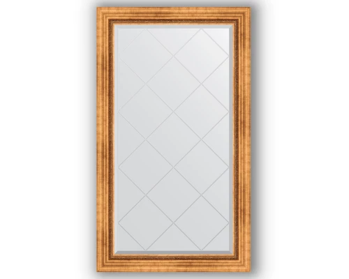 Зеркало с гравировкой в багетной раме Evoform Exclusive-G BY 4232 76 x 131 см, римское золото