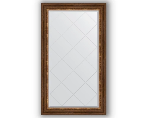 Зеркало с гравировкой в багетной раме Evoform Exclusive-G BY 4234 76 x 131 см, римская бронза