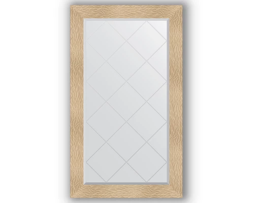 Зеркало с гравировкой в багетной раме Evoform Exclusive-G BY 4236 76 x 131 см, золотые дюны