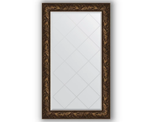 Зеркало с гравировкой в багетной раме Evoform Exclusive-G BY 4244 79 x 133 см, византия бронза