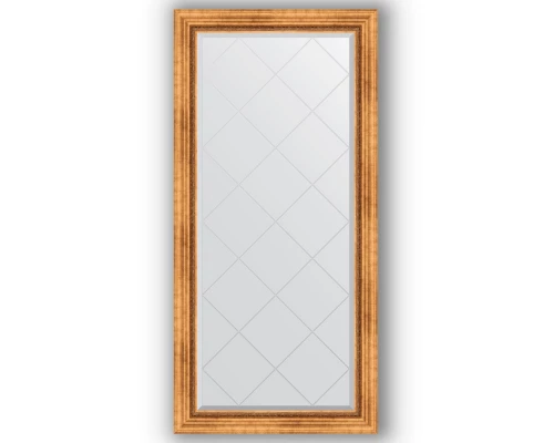 Зеркало с гравировкой в багетной раме Evoform Exclusive-G BY 4275 76 x 158 см, римское золото