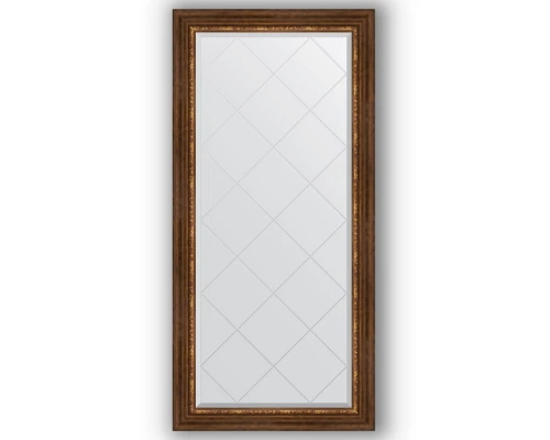 Зеркало с гравировкой в багетной раме Evoform Exclusive-G BY 4277 76 x 158 см, римская бронза