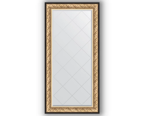 Зеркало с гравировкой в багетной раме Evoform Exclusive-G BY 4294 80 x 162 см, барокко золото