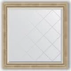 Зеркало с гравировкой в багетной раме Evoform Exclusive-G BY 4304 83 x 83 см, состаренное серебро с плетением