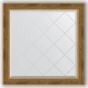 Зеркало с гравировкой в багетной раме Evoform Exclusive-G BY 4305 83 x 83 см, состаренная бронза с плетением