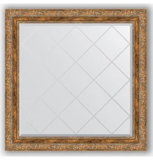 Зеркало с гравировкой в багетной раме Evoform Exclusive-G BY 4316 85 x 85 см, виньетка античная бронза