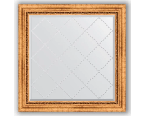 Зеркало с гравировкой в багетной раме Evoform Exclusive-G BY 4318 86 x 86 см, римское золото