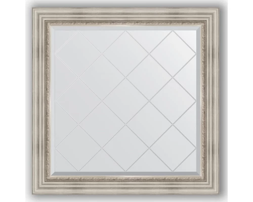 Зеркало с гравировкой в багетной раме Evoform Exclusive-G BY 4319 86 x 86 см, римское серебро