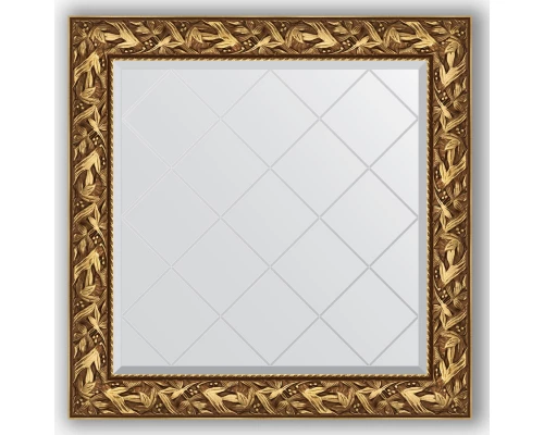 Зеркало с гравировкой в багетной раме Evoform Exclusive-G BY 4328 89 x 89 см, византия золото