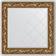 Зеркало с гравировкой в багетной раме Evoform Exclusive-G BY 4328 89 x 89 см, византия золото