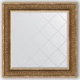 Зеркало с гравировкой в багетной раме Evoform Exclusive-G BY 4335 89 x 89 см, вензель бронзовый