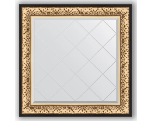 Зеркало с гравировкой в багетной раме Evoform Exclusive-G BY 4337 90 x 90 см, барокко золото