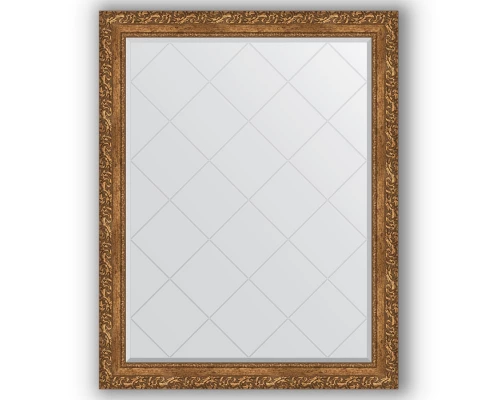 Зеркало с гравировкой в багетной раме Evoform Exclusive-G BY 4357 95 x 120 см, виньетка бронзовая
