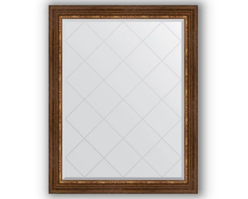Зеркало с гравировкой в багетной раме Evoform Exclusive-G BY 4363 96 x 121 см, римская бронза