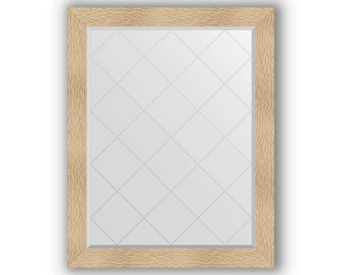 Зеркало с гравировкой в багетной раме Evoform Exclusive-G BY 4365 96 x 121 см, золотые дюны