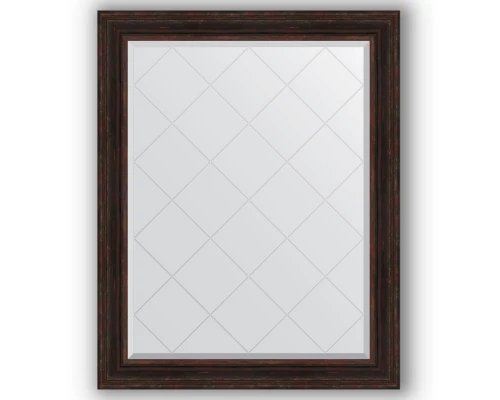 Зеркало с гравировкой в багетной раме Evoform Exclusive-G BY 4377 99 x 124 см, темный прованс