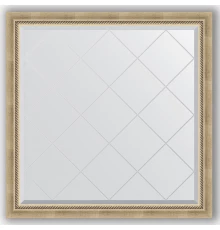 Зеркало с гравировкой в багетной раме Evoform Exclusive-G BY 4433 103 x 103 см, состаренное серебро с плетением