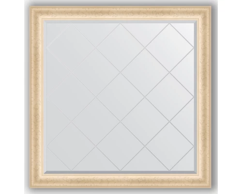 Зеркало с гравировкой в багетной раме Evoform Exclusive-G BY 4441 105 x 105 см, старый гипс