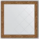 Зеркало с гравировкой в багетной раме Evoform Exclusive-G BY 4443 105 x 105 см, виньетка бронзовая