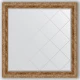 Зеркало с гравировкой в багетной раме Evoform Exclusive-G BY 4445 105 x 105 см, виньетка античная бронза