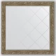 Зеркало с гравировкой в багетной раме Evoform Exclusive-G BY 4446 105 x 105 см, виньетка античная латунь