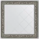 Зеркало с гравировкой в багетной раме Evoform Exclusive-G BY 4458 109 x 109 см, византия серебро