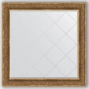 Зеркало с гравировкой в багетной раме Evoform Exclusive-G BY 4464 109 x 109 см, вензель бронзовый