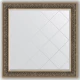 Зеркало с гравировкой в багетной раме Evoform Exclusive-G BY 4465 109 x 109 см, вензель серебряный