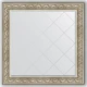 Зеркало с гравировкой в багетной раме Evoform Exclusive-G BY 4467 110 x 110 см, барокко серебро