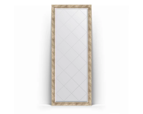 Зеркало с гравировкой в багетной раме Evoform Exclusive-G Floor BY 6304 78 x 198 см, прованс с плетением